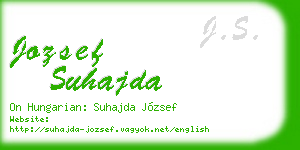 jozsef suhajda business card
