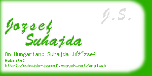 jozsef suhajda business card